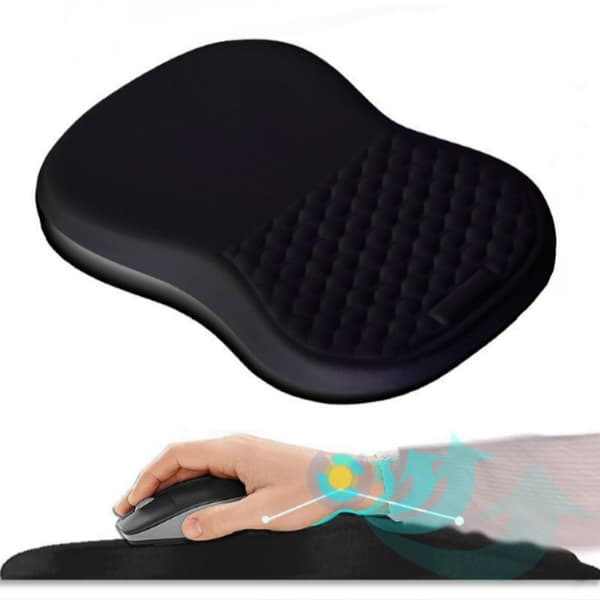 Ergonomisk håndledsstøtte til mus i memory-skum Black Black