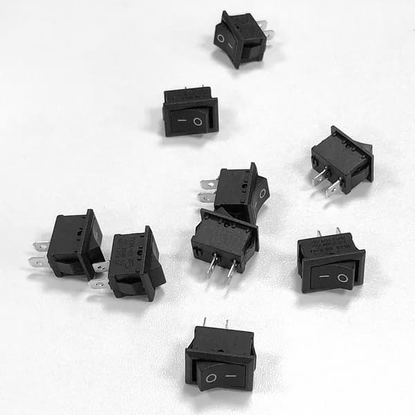 Tænd/sluk-kontakter, 10-pak Black Black