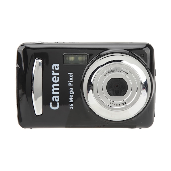 INF 1080P, 16 MP kompakt digitalkamera med 2,4-tommer skærm - 32 GB Sort
