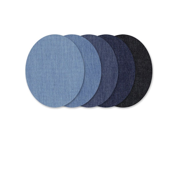 Iron-on Denim Patches, Broderede Patches Oval