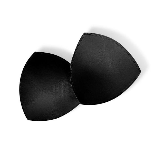 YZ007 Triangle Sponge Bra Pads, Sort, One Size (2 Par)