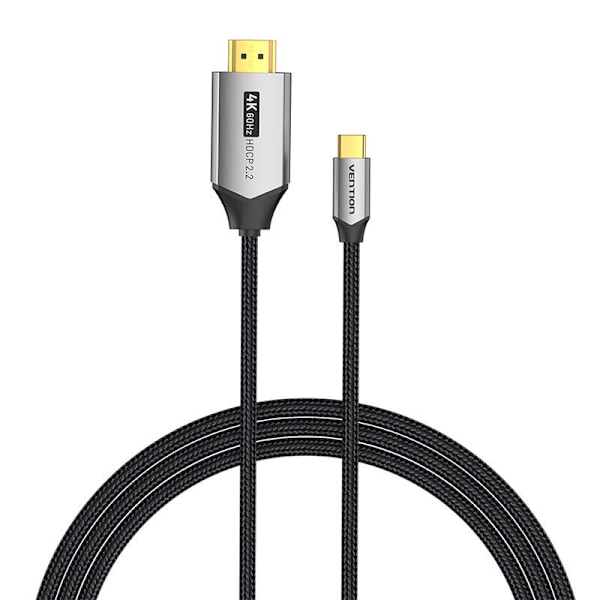 USB-C tai HDMI 2.0 -kaapeli Vention CRBBF 1m, 4K 60Hz (musta)