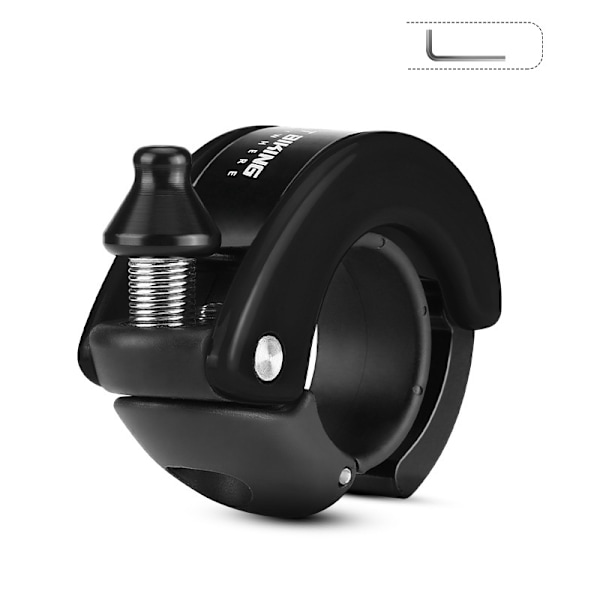 Conch Style Hidden Bicycle Bell - Loud and Clear Sound Svart