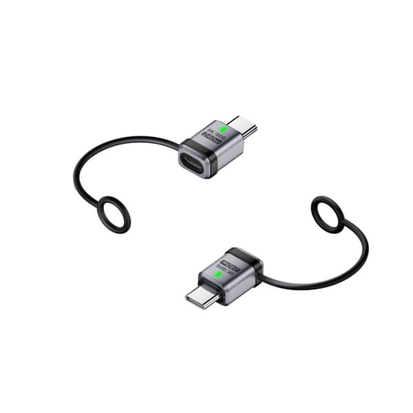 2 kpl Type-C naaras - Type-C uros suora adapteri 240W 120Gbps, yhteensopiva Silver Silver