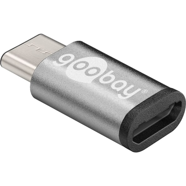 Adapter USB-C™ till USB 2.0 Micro-B, grå
