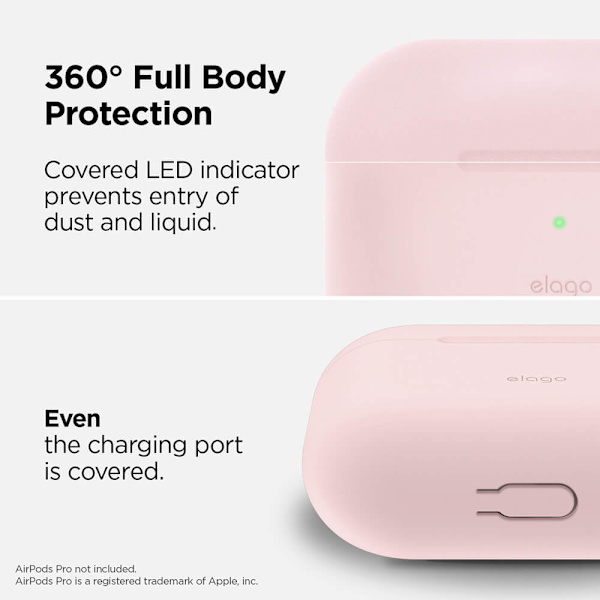 ELAGO Skyddsväska för Airpod Pro med Hängare Rosa