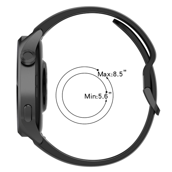 Silikone rem til Xiaomi Watch S1 Pro Sort