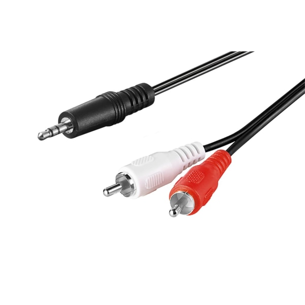 Ljudadapterkabel AUX, 3,5 mm jack till stereo RCA plug, CU