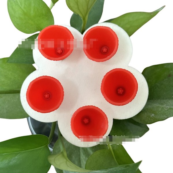 Silikonblomma Bi Vattenautomat - Set om 5, Blandade Färger Röd