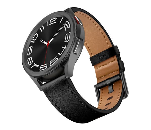 Premium læderurrem til Samsung Galaxy Watch Black 22 mm Black 22 mm