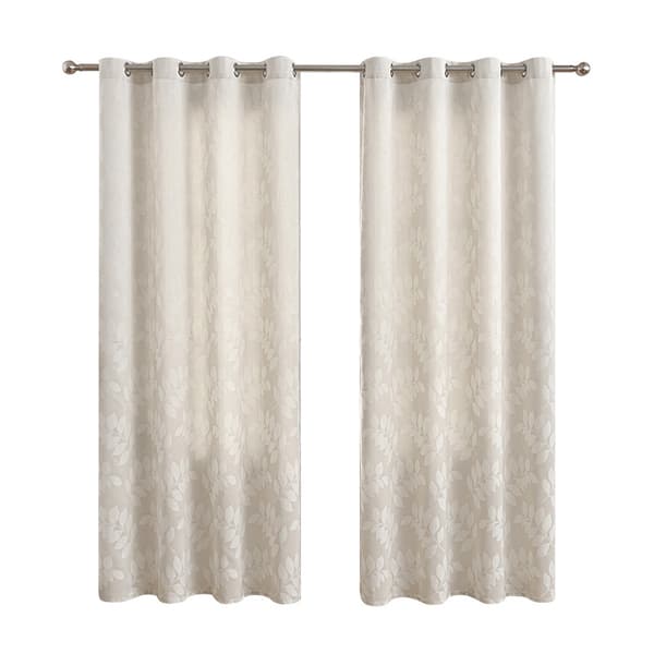 Elegant blad Jacquard mörkläggningsgardin för sovrum A