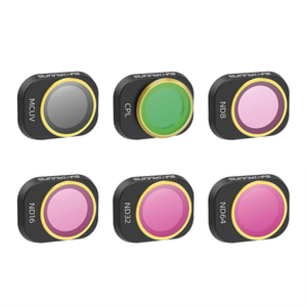 6 objektivfiltre MCUV, CPL, ND8/16/32/64 Sunnylife til DJI MINI 4 PRO