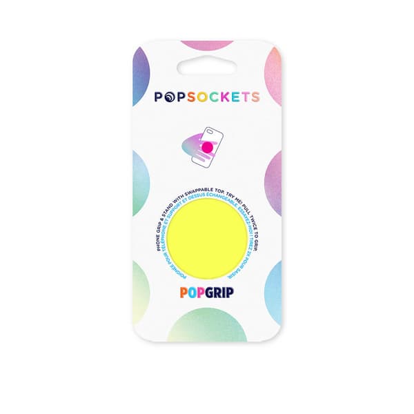 POPSOCKETS Neon Jolt Yellow Irrotettava Kahva Jalustalla