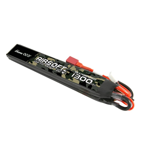 Gens ace 25C 1300mAh 2S1P 7.4V satula Airsoft Gun Lipo -akku T-liittimellä