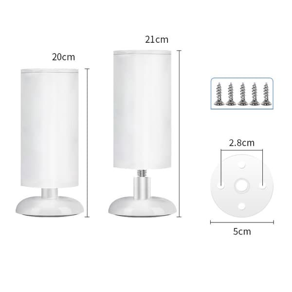 Hvide bordbensbeslag - Sæt med 4 20 cm 20 cm