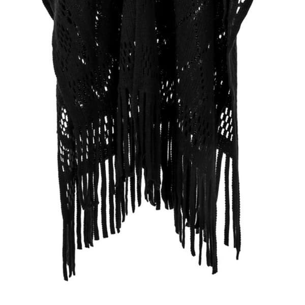 Elegant stickad sjal - Svart