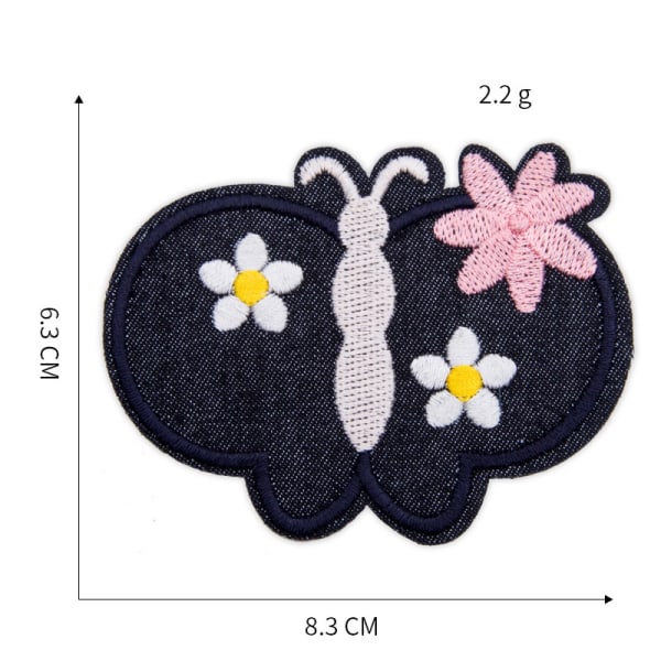 Broderad patch 6-delad set