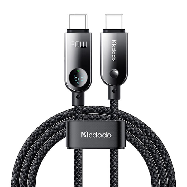 Mcdodo CA-4780 USB-C–USB-C 60 W datakaapeli 1,2 m (musta)