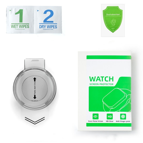 GT4 Dust-Free Watch Screen Protector 1-pack 46 mm