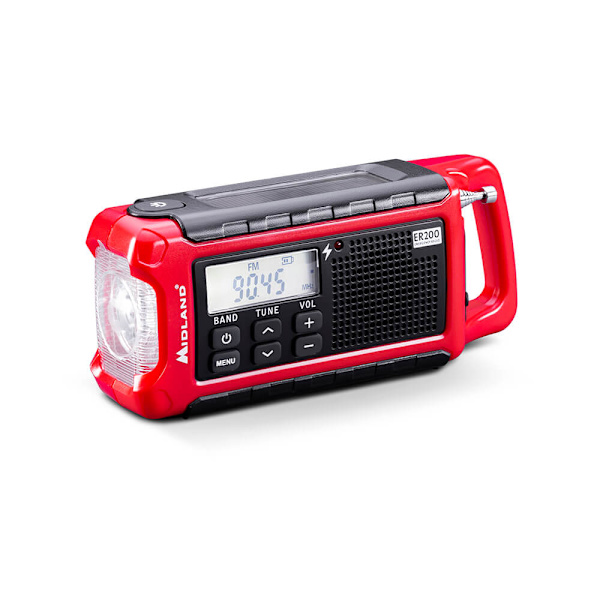 Hätäradio ER200 Punainen Musta