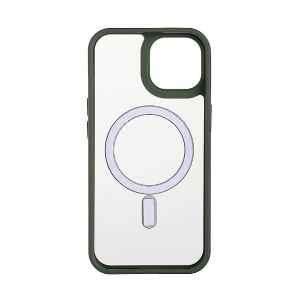 Mobilskal Bumper MagSeries Green & Clear - iPhone 15