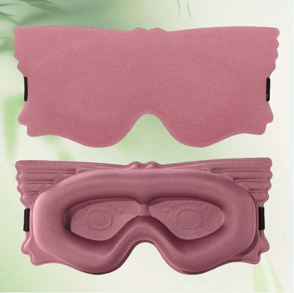 3D Konturformet Søvnmaske - Ultimativ Lysblokering Pink Pink