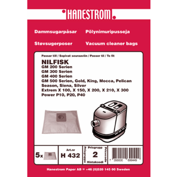 Dammsugarpåsar NILFISK GM 200 - GM 500