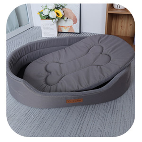 Pehmeä Nest Dog Bed Lemmikin petimatto Harmaa M