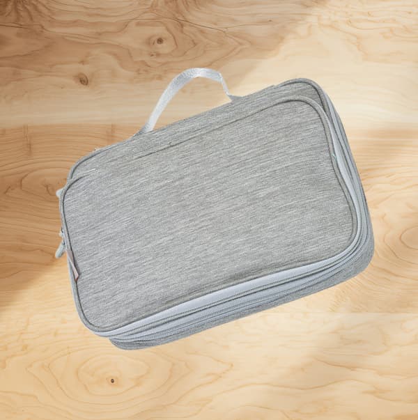 Multifunktionell Tekniktillbehörsarrangör med Dubbla Lager Grey Grey