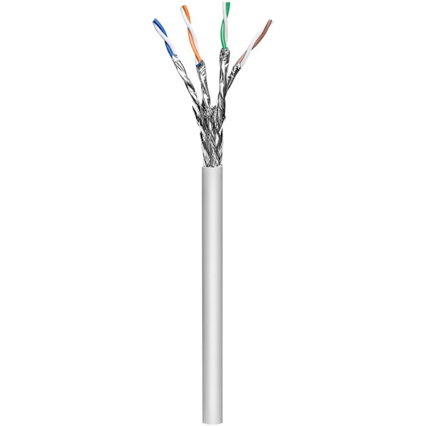 CAT 6A netværkskabel, S/FTP (PiMF), grå