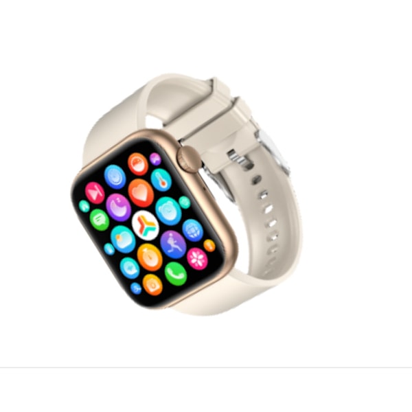 Smartwatch med pulsmåler, blodtryksmåler, iltmåler og flere sportstilstande Champagne