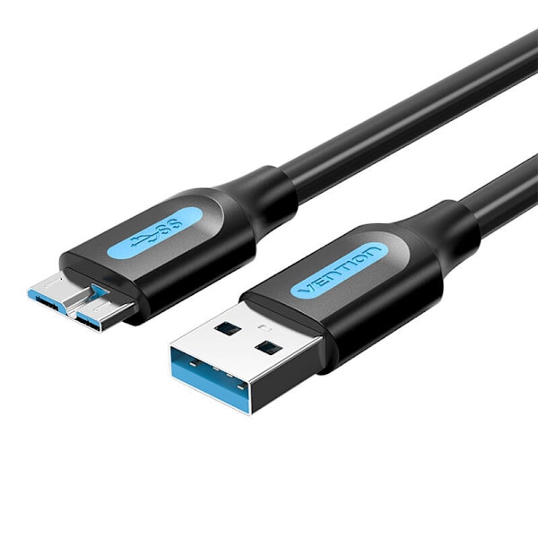 USB 3.0 A - Micro-B kaapeli Tuuletus COPBG 2A 1,5 m musta PVC