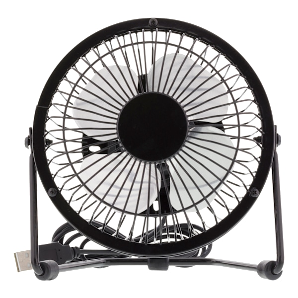 USB fan, 10cm, table model, 1x USB Type A ma, black