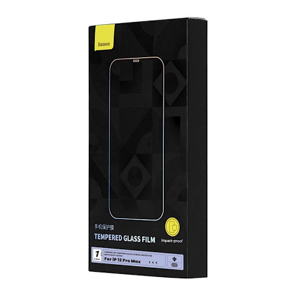 Härdat glas Baseus 0,4mm Iphone 12 Pro MAX + rengöringskit