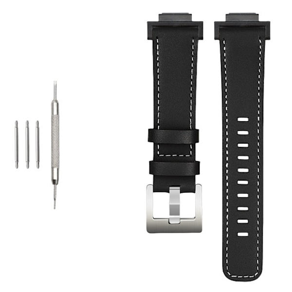 Klockarmband i äkta läder för Casio G-SHOCK DW-5600/GWB5600/GA-2100 Svart
