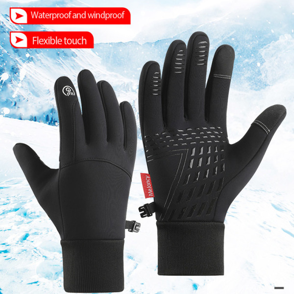 Vintervarma handskar, pekskärm aktiverad, vindtät/vattentät 1 pa Svart L