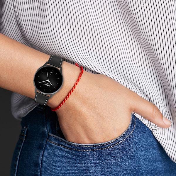 Xiaomi Watch S4 Premium läderrem Svart 22 mm