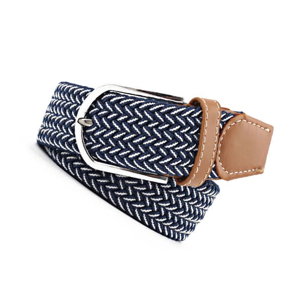 Joustava nauhavyö - 107 cm White + Blue White + Blue