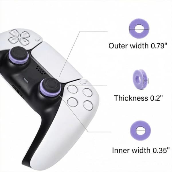 Joystick sigteringe til controllere - forbedret præcision og komfort til FPS og konkurrence, kompatibel med PS4/PS5, Xbox, Switch, Stadia, 12-pack