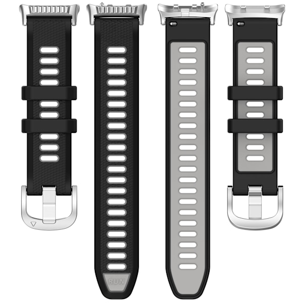 Stilfuld silikonerem til Huawei Watch D2 Sort+grå