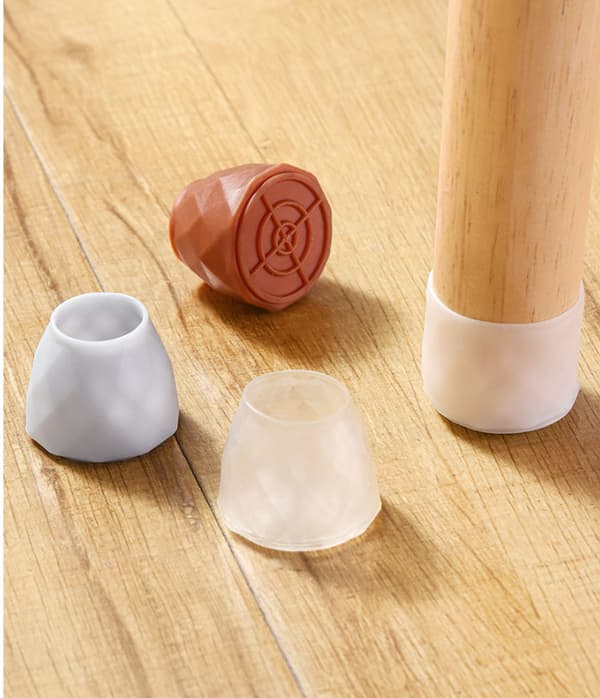 Möbelfötter i Silikon, 4-pack White White