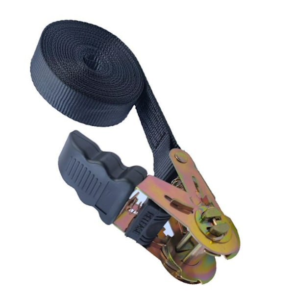 4M Heavy Duty Ratchet Bindestropper, 2,5 cm brede sorte laststropper