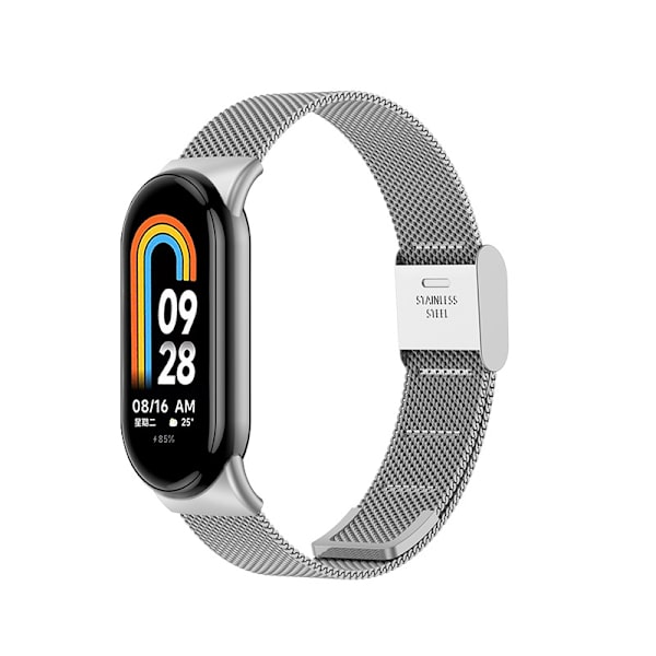 Klockarmband i Metall för Xiaomi Mi Band 8/9 Silver
