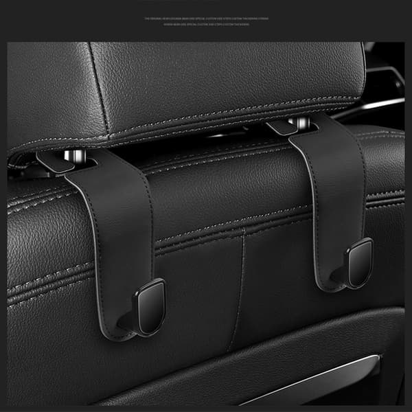2-pack auton istuimen niskatuen koukut Black Black
