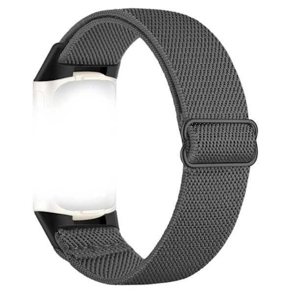 Klockarmband i Nylon för Fitbit Charge 5/6 Mörkgrå