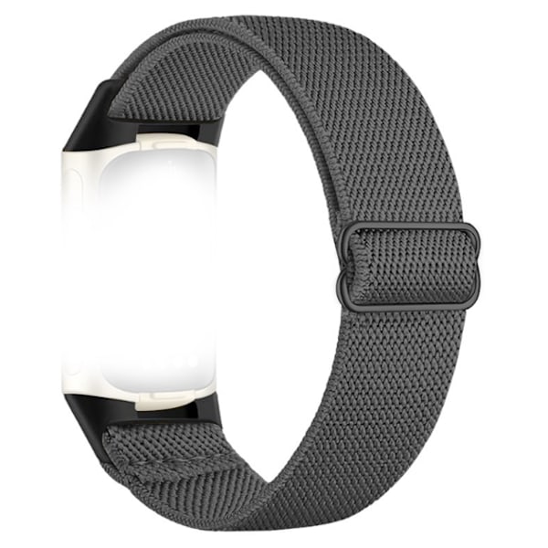 Slitstarkt Nylonarmband för Fitbit Charge 5/6 - Aktivitetsarmband Mörkgrå