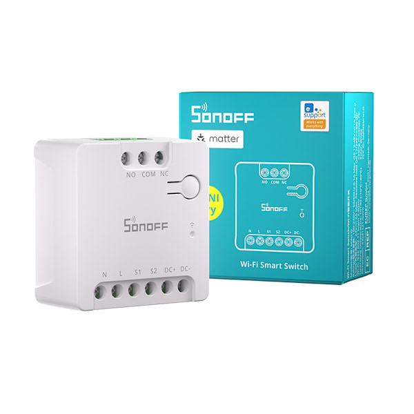 SONOFF MINI-D Smart WiFi Matter Switch (AC/DC 12-48V, kuiva kosketin)