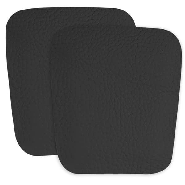 Nahkaiset kielipehmusteet kengille (2 paria) Black Black