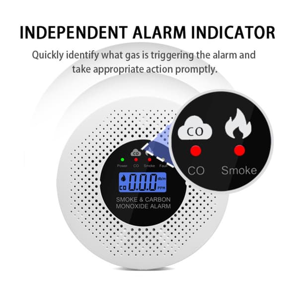 Røg- og kuliltealarm - Elektrokemisk sensor og 90dB alarm