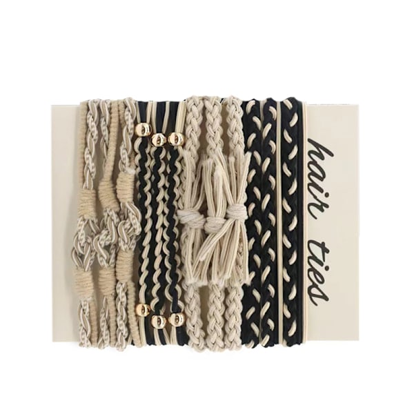 Flätade Hårband - Bohemisk Stil, 12-pack Model 7
